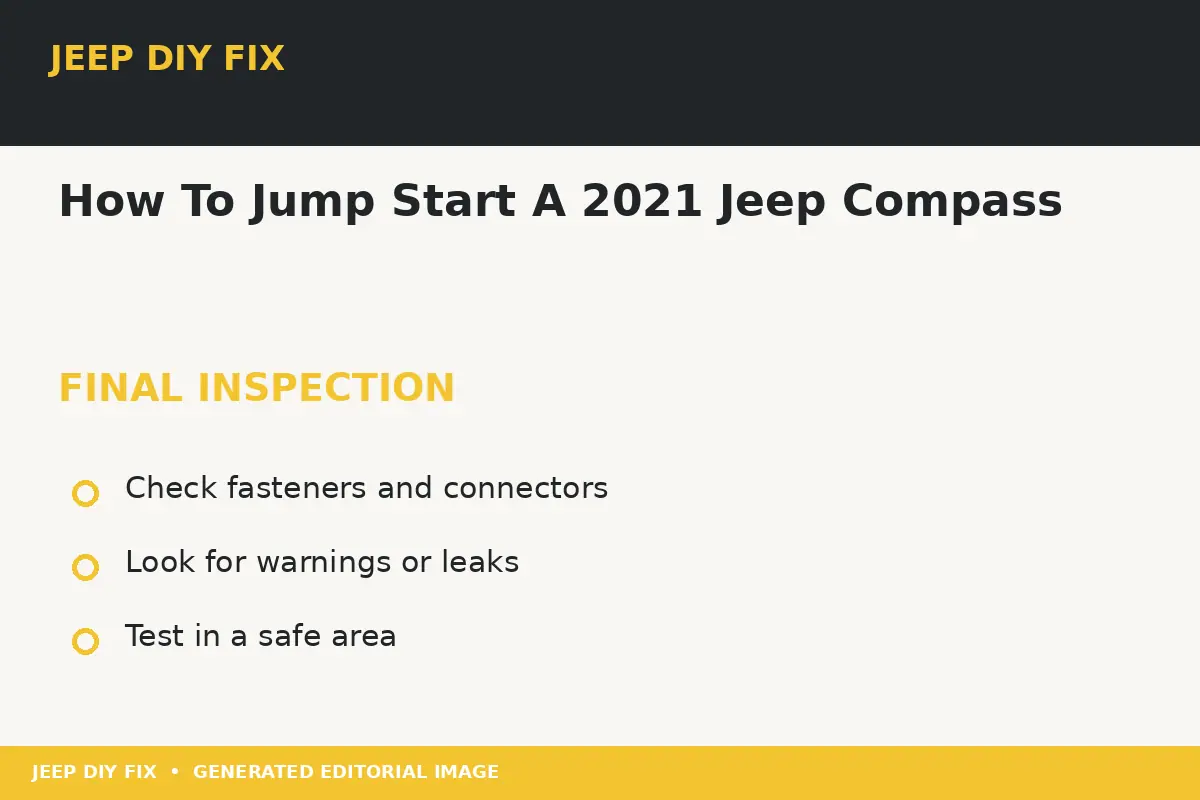 How To Jump Start A 2021 Jeep Compass Final inspection after How To Jump Start A 2021 Jeep Compass