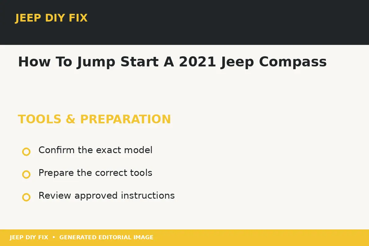 How To Jump Start A 2021 Jeep Compass Preparing tools for How To Jump Start A 2021 Jeep Compass