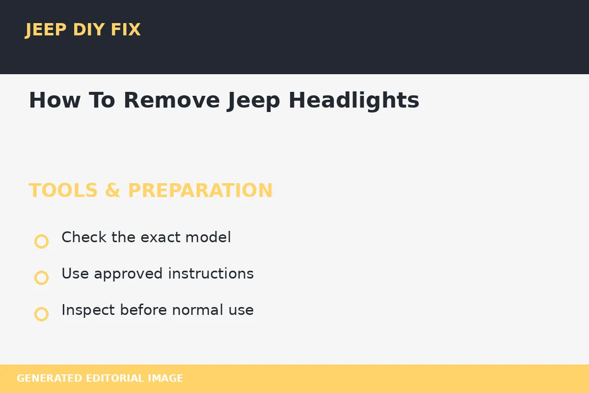 How To Remove Jeep Headlights Preparing tools for How To Remove Jeep Headlights