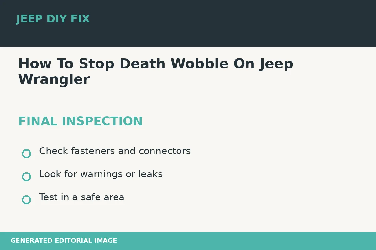 How To Stop Death Wobble On Jeep Wrangler Final inspection after How To Stop Death Wobble On Jeep Wrangler