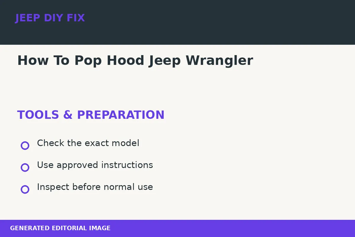 How To Pop Hood Jeep Wrangler Preparing tools for How To Pop Hood Jeep Wrangler