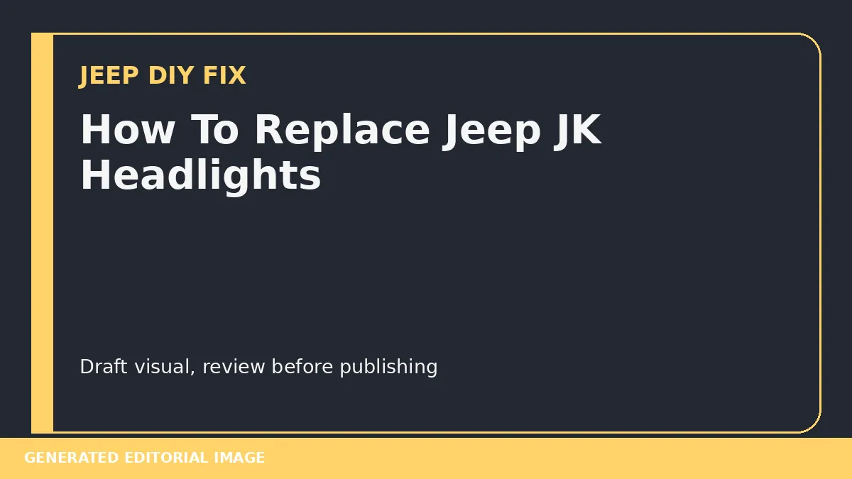 How To Replace Jeep JK Headlights DIY guide