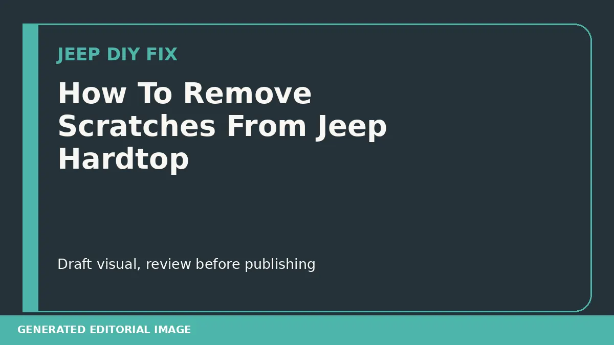 How To Remove Scratches From Jeep Hardtop DIY guide