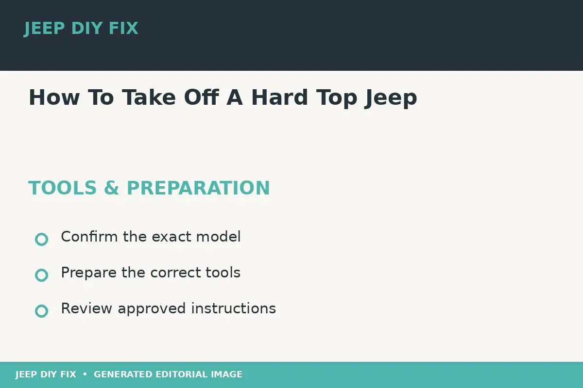 Preparing tools for How To Take Off A Hard Top Jeep