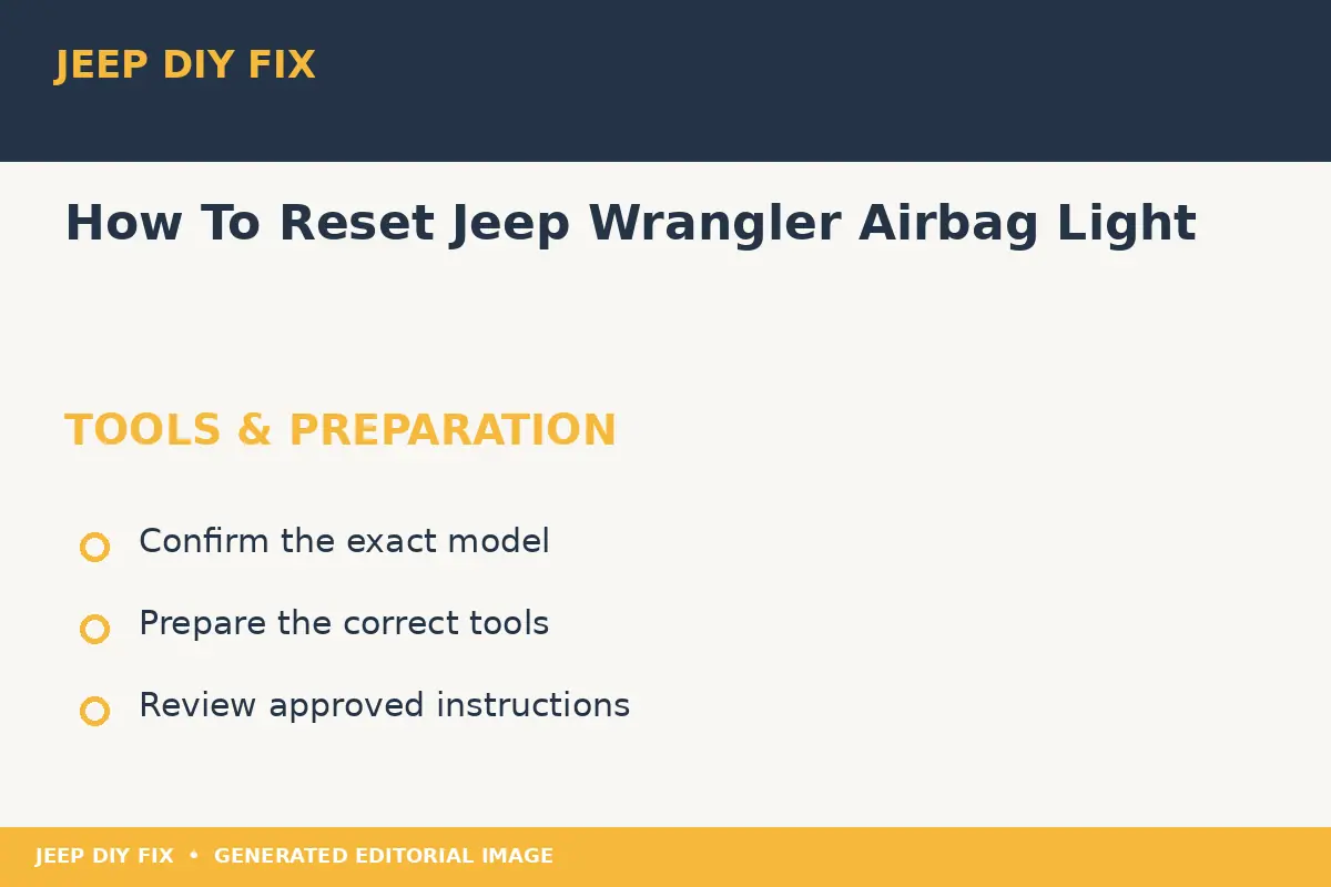 Preparing tools for How To Reset Jeep Wrangler Airbag Light