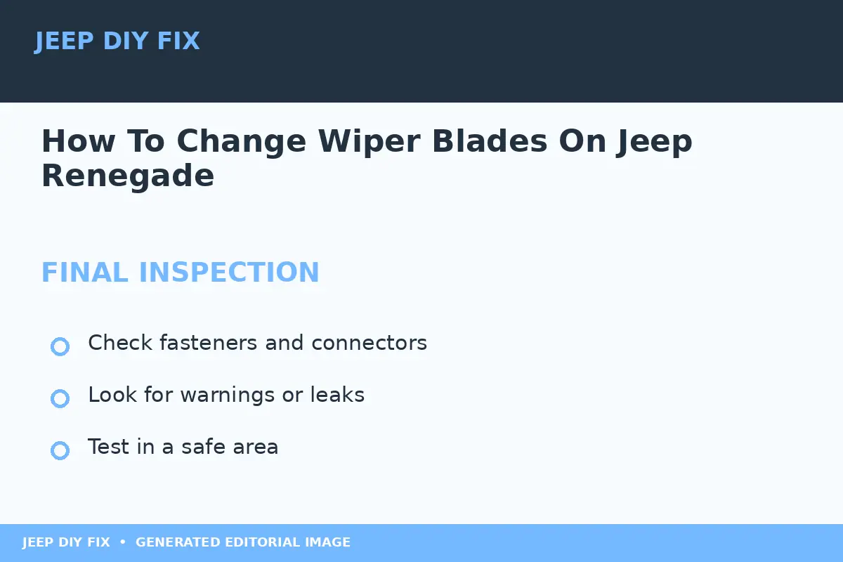 Final inspection after How To Change Wiper Blades On Jeep Renegade