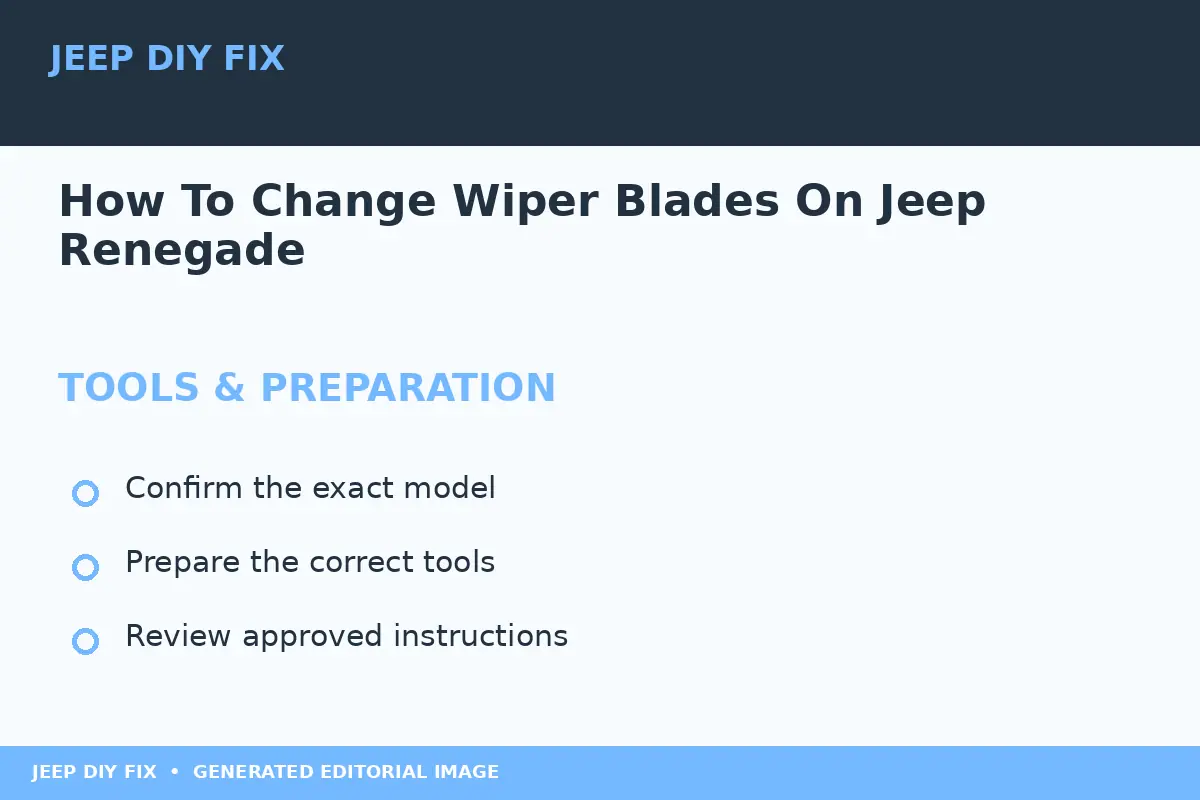 Preparing tools for How To Change Wiper Blades On Jeep Renegade