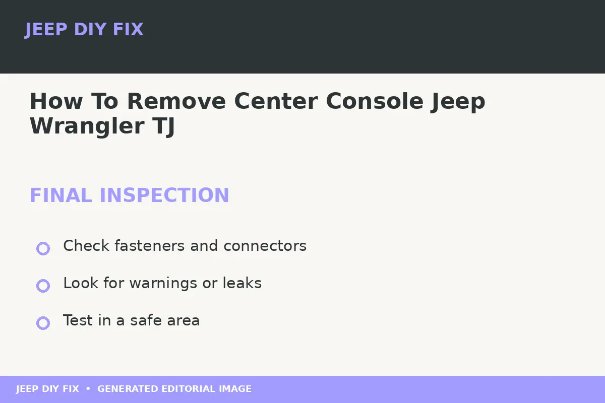Final inspection after How To Remove Center Console Jeep Wrangler TJ