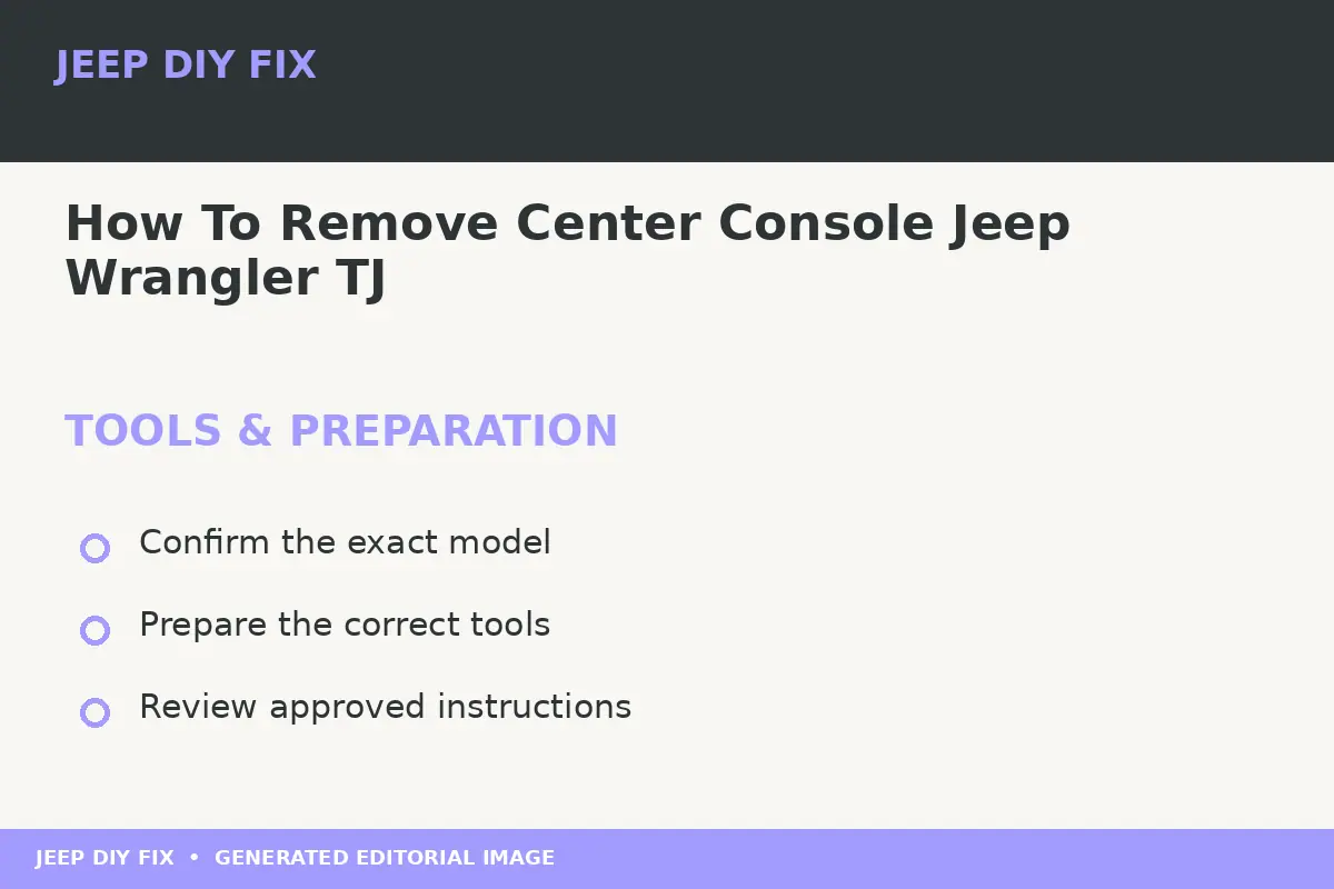 Preparing tools for How To Remove Center Console Jeep Wrangler TJ