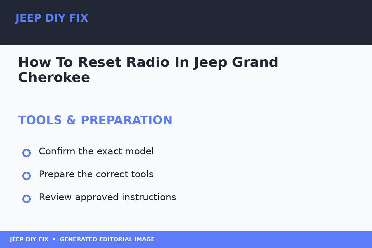 Preparing tools for How To Reset Radio In Jeep Grand Cherokee