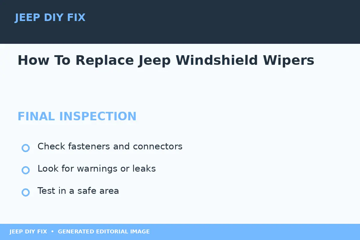 Final inspection after How To Replace Jeep Windshield Wipers