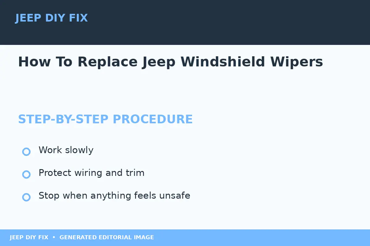 Completing the approved steps for How To Replace Jeep Windshield Wipers