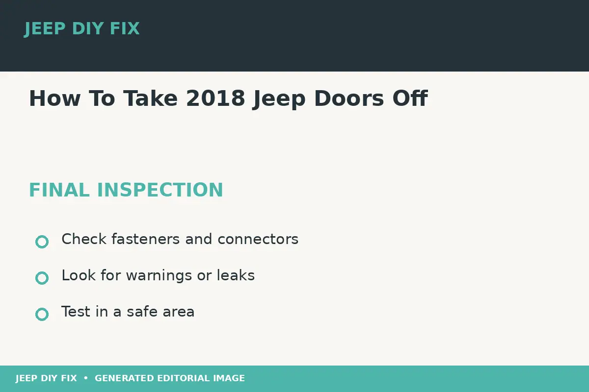 Final inspection after How To Take 2018 Jeep Doors Off