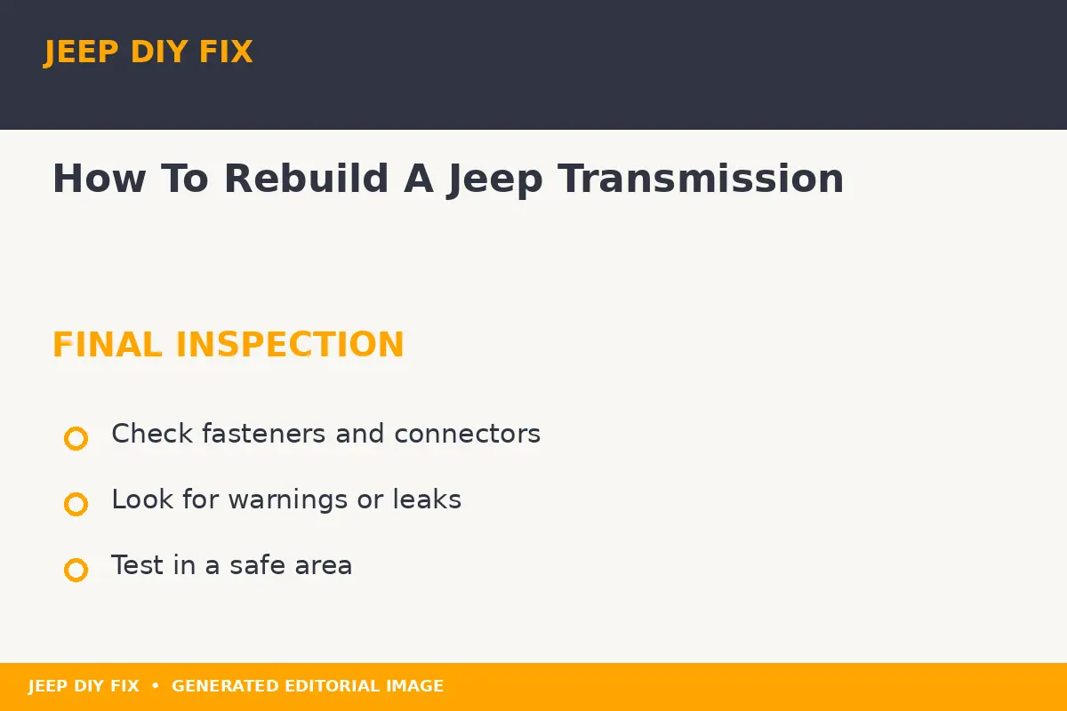 Final inspection after How To Rebuild A Jeep Transmission