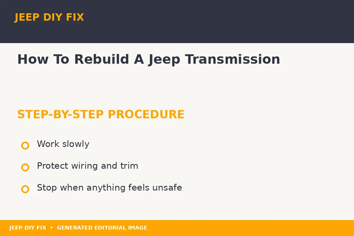 Completing the approved steps for How To Rebuild A Jeep Transmission