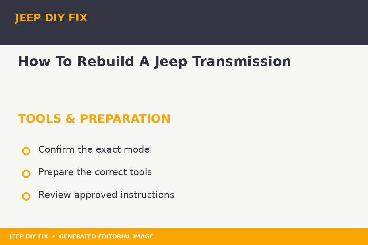 Preparing tools for How To Rebuild A Jeep Transmission