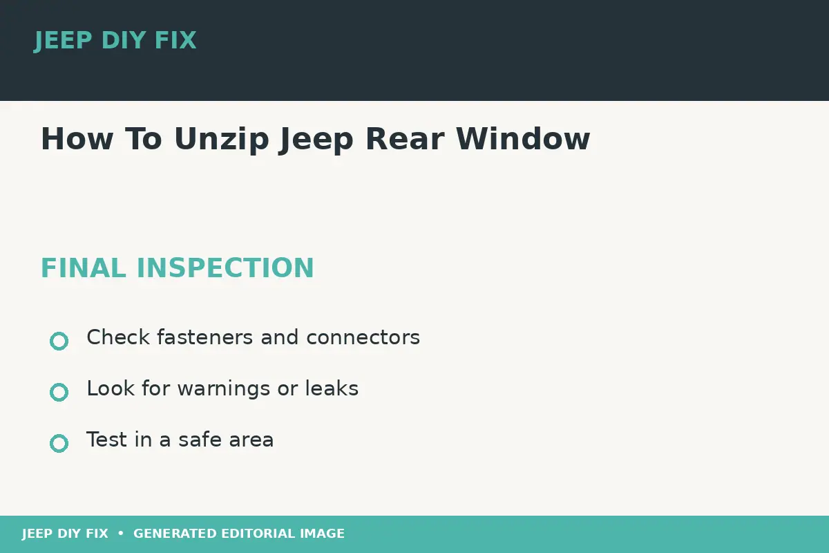 Final inspection after How To Unzip Jeep Rear Window