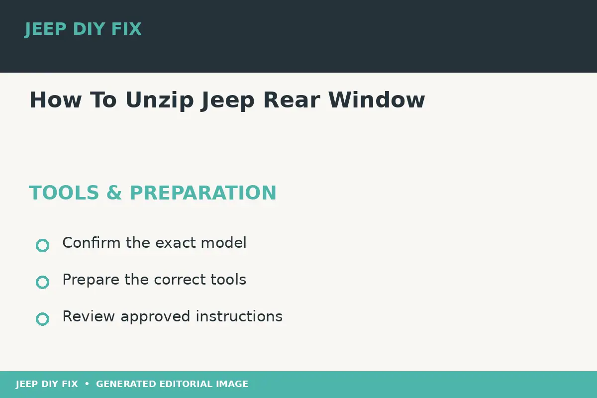 Preparing tools for How To Unzip Jeep Rear Window
