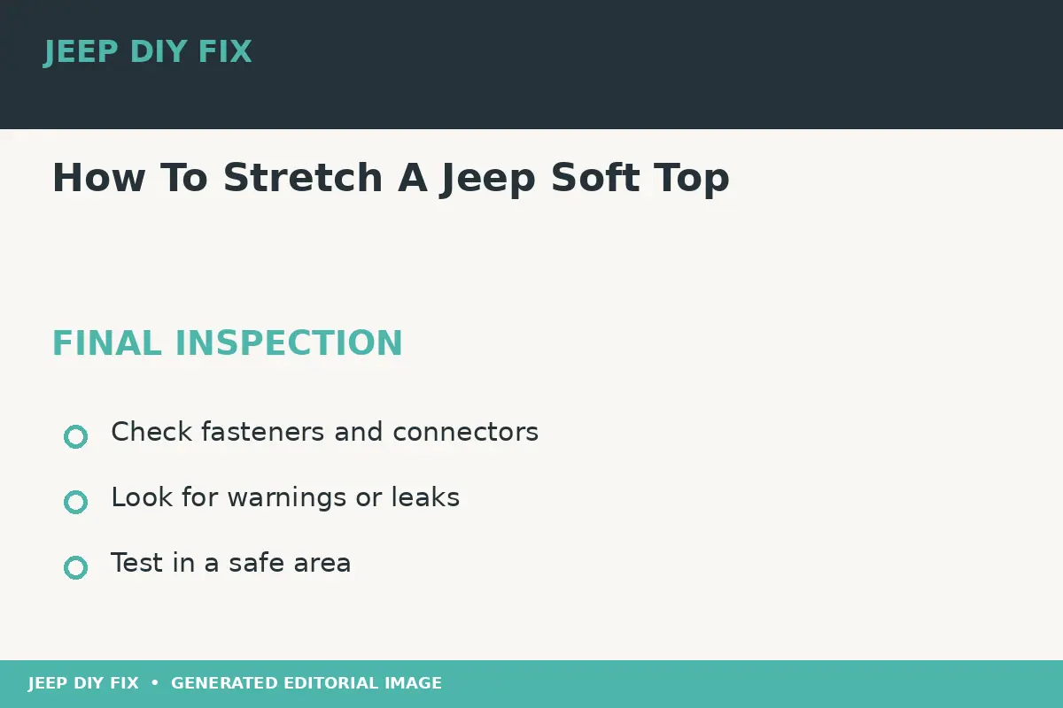 Final inspection after How To Stretch A Jeep Soft Top