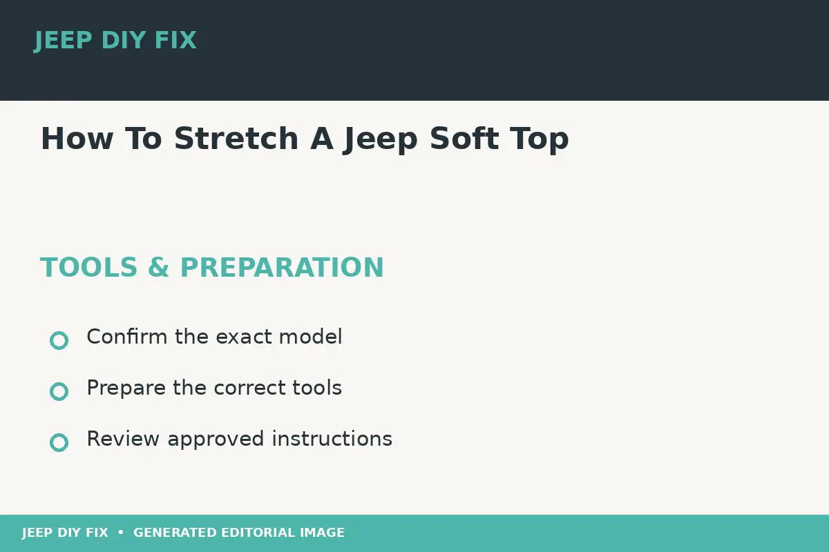 Preparing tools for How To Stretch A Jeep Soft Top
