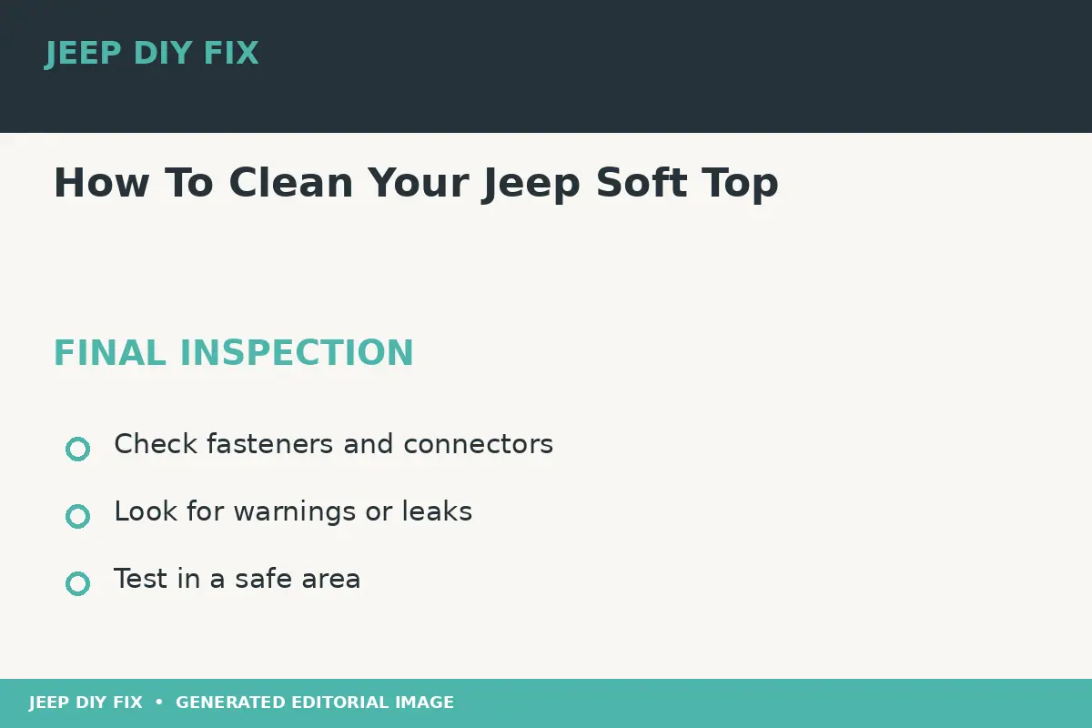 Final inspection after How To Clean Your Jeep Soft Top