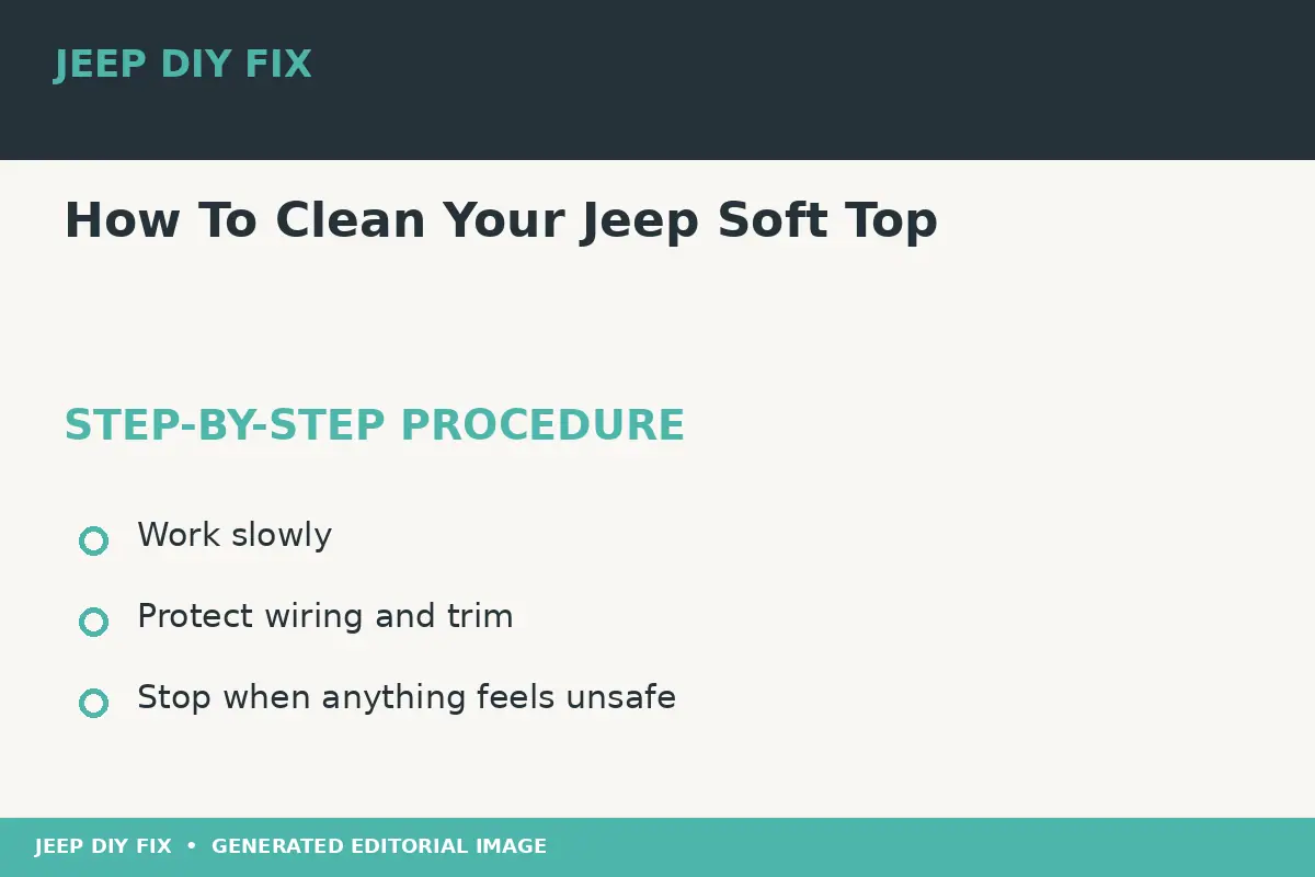 Completing the approved steps for How To Clean Your Jeep Soft Top