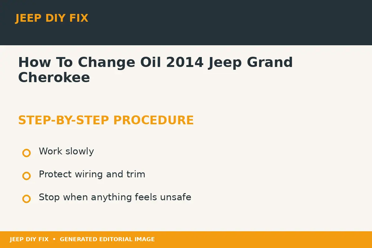 Completing the approved steps for How To Change Oil 2014 Jeep Grand Cherokee