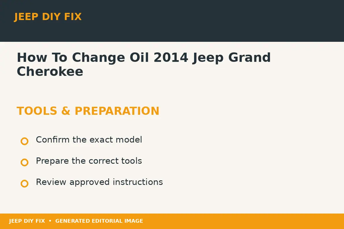 Preparing tools for How To Change Oil 2014 Jeep Grand Cherokee