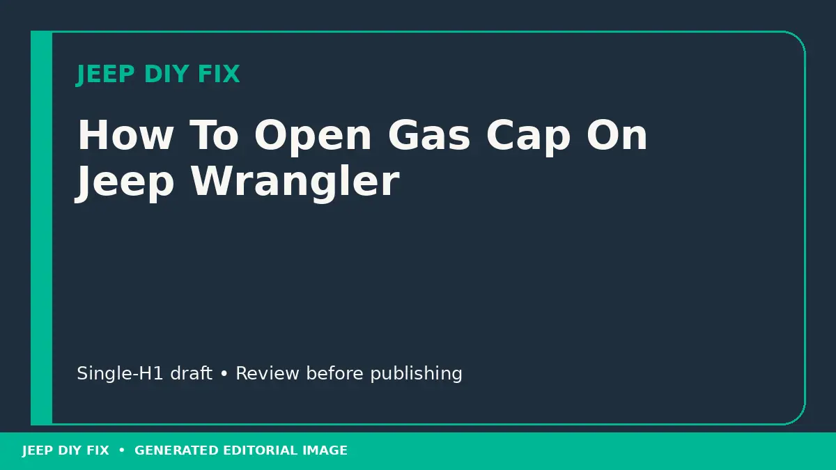 How To Open Gas Cap On Jeep Wrangler How To Open Gas Cap On Jeep Wrangler DIY guide