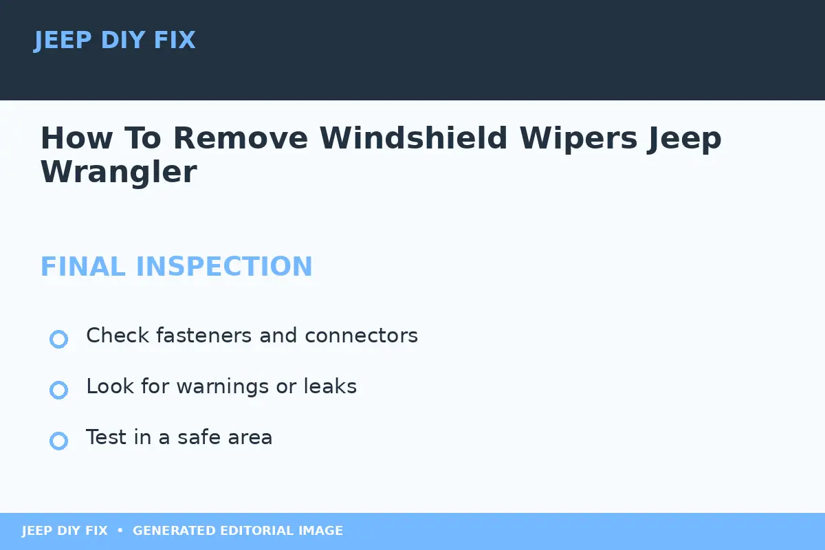 Final inspection after How To Remove Windshield Wipers Jeep Wrangler