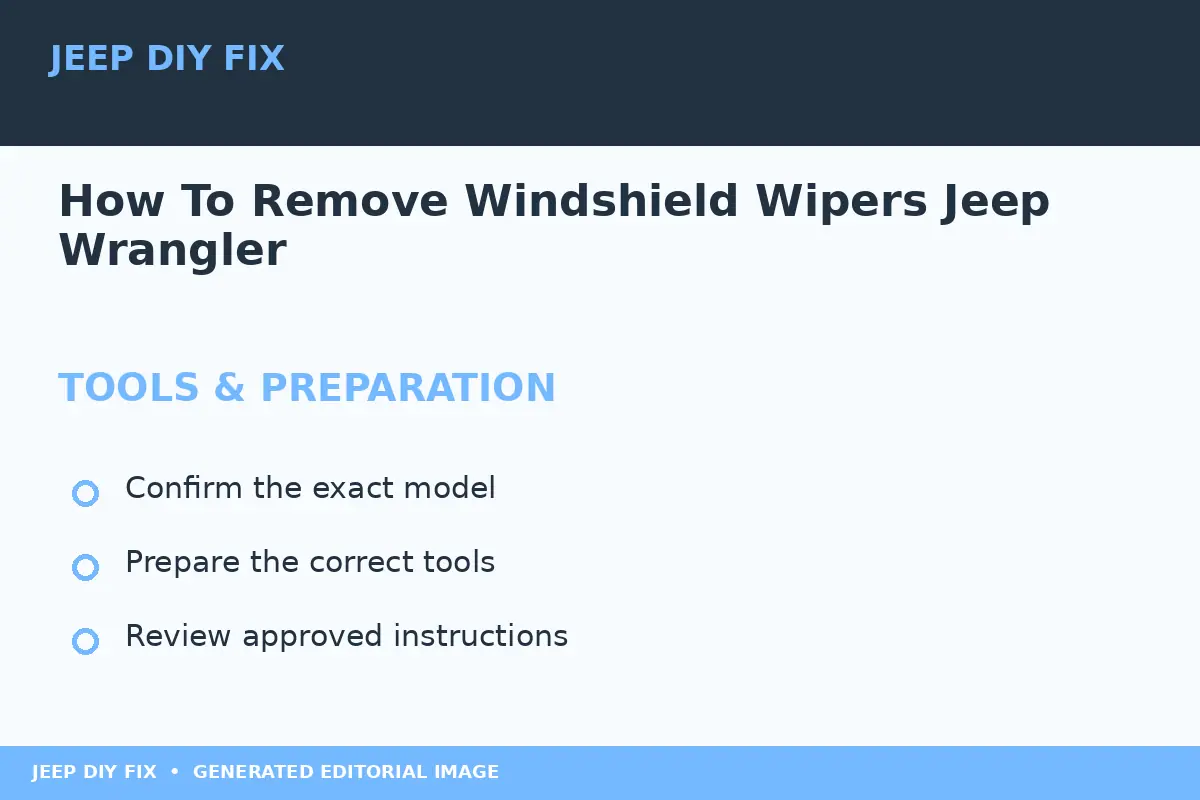 Preparing tools for How To Remove Windshield Wipers Jeep Wrangler