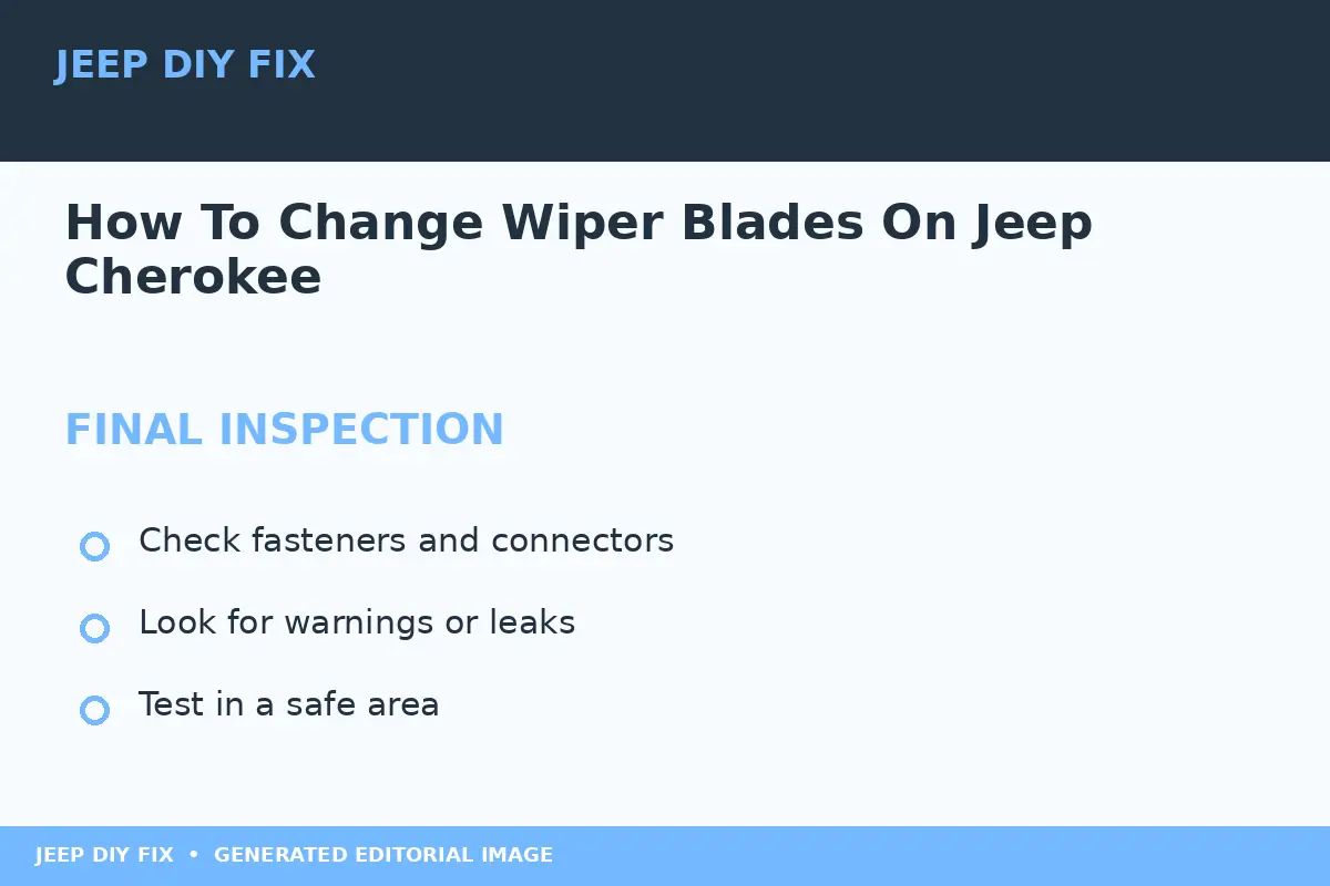Final inspection after How To Change Wiper Blades On Jeep Cherokee