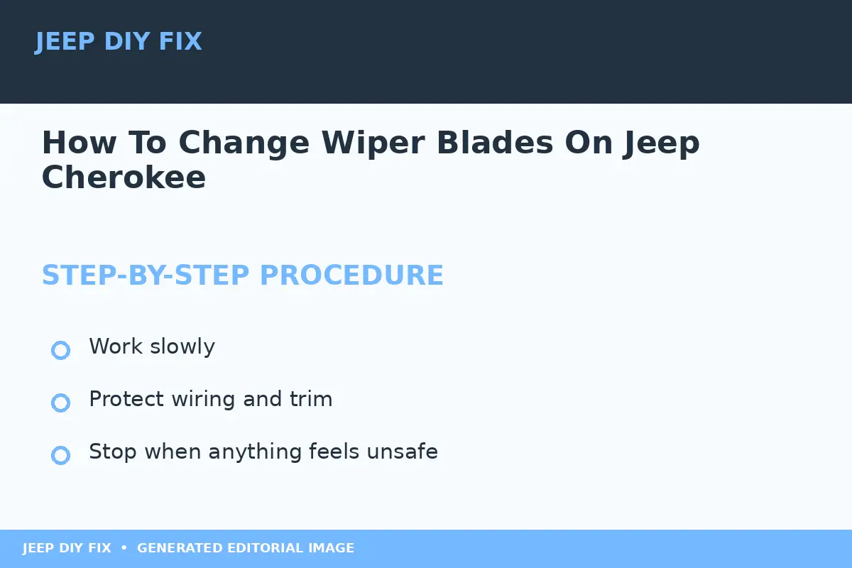 Completing the approved steps for How To Change Wiper Blades On Jeep Cherokee