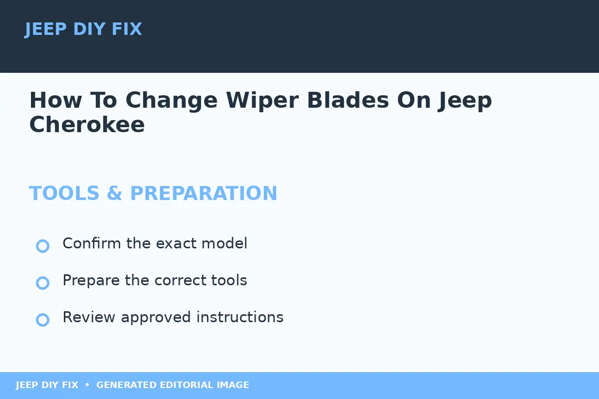 Preparing tools for How To Change Wiper Blades On Jeep Cherokee