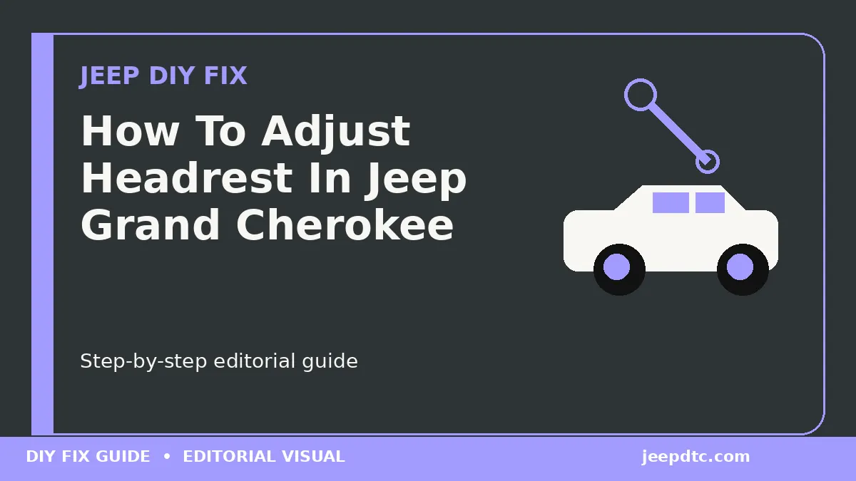 How To Adjust Headrest In Jeep Grand Cherokee DIY guide