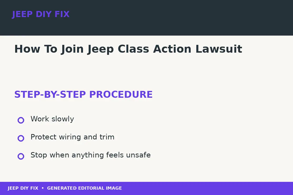 Completing the approved steps for How To Join Jeep Class Action Lawsuit