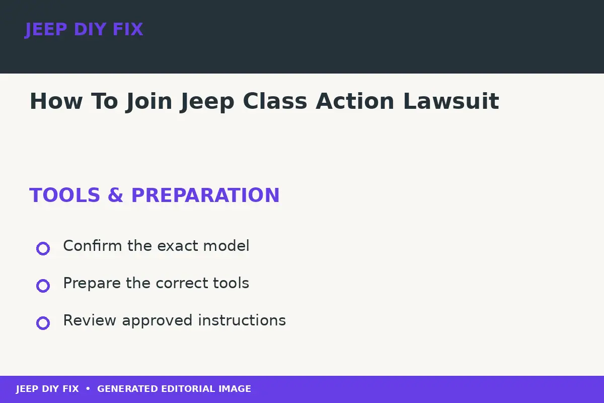 Preparing tools for How To Join Jeep Class Action Lawsuit