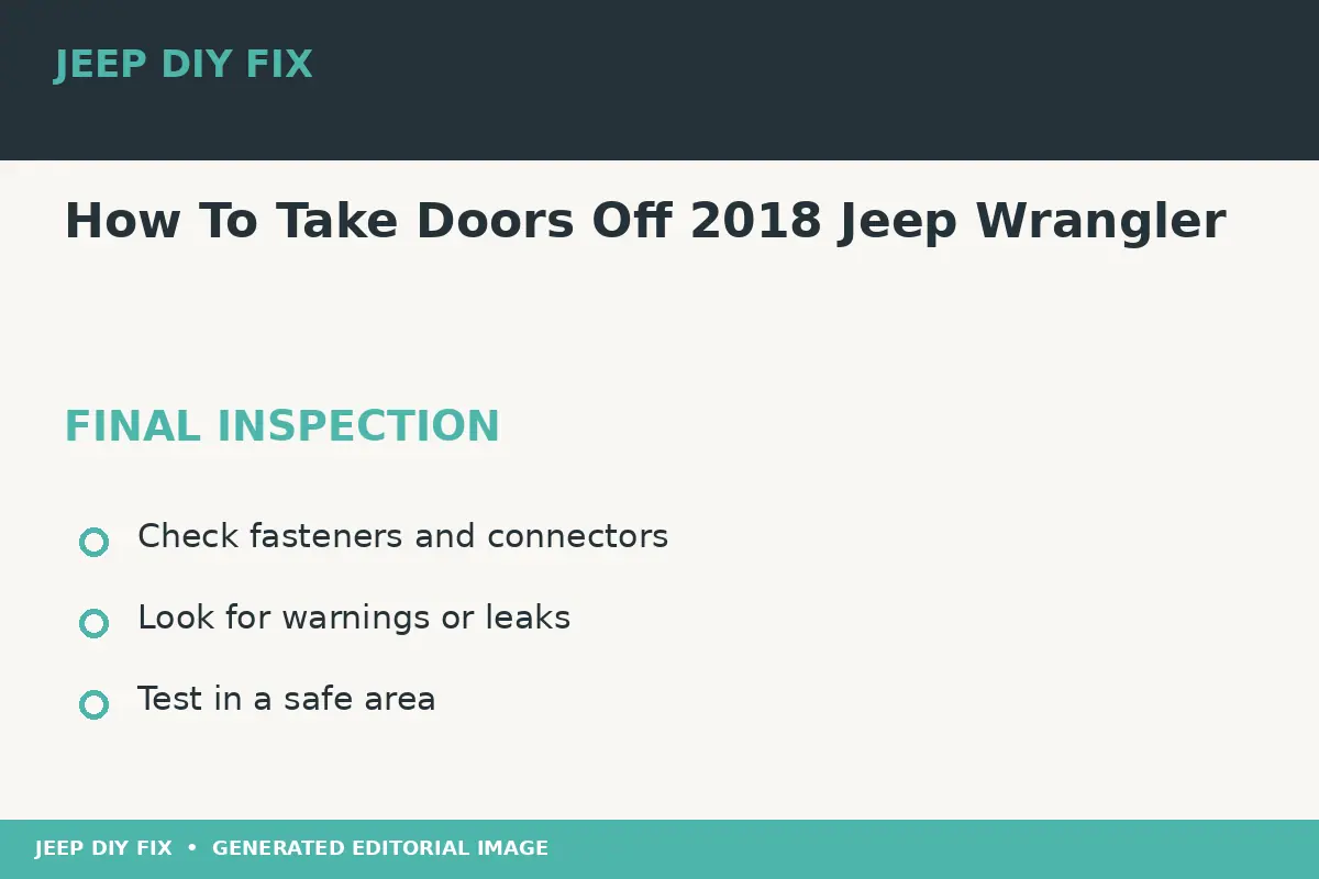Final inspection after How To Take Doors Off 2018 Jeep Wrangler