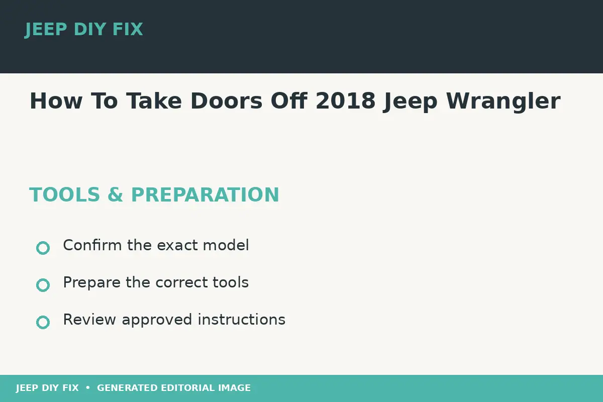 Preparing tools for How To Take Doors Off 2018 Jeep Wrangler