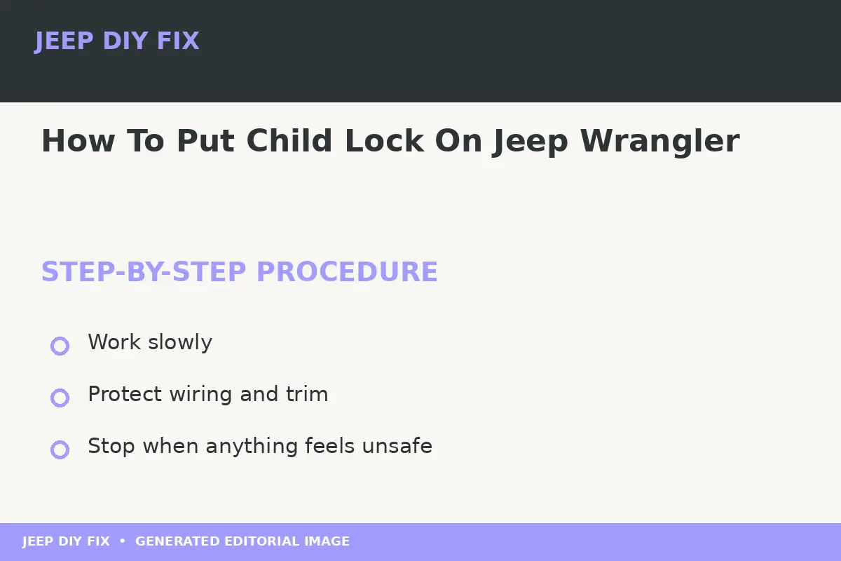 Step-by-step procedure for How To Put Child Lock On Jeep Wrangler