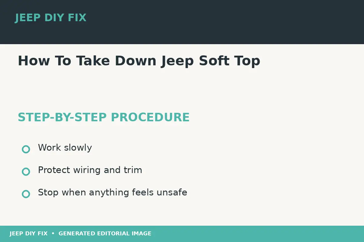 Completing the approved steps for How To Take Down Jeep Soft Top
