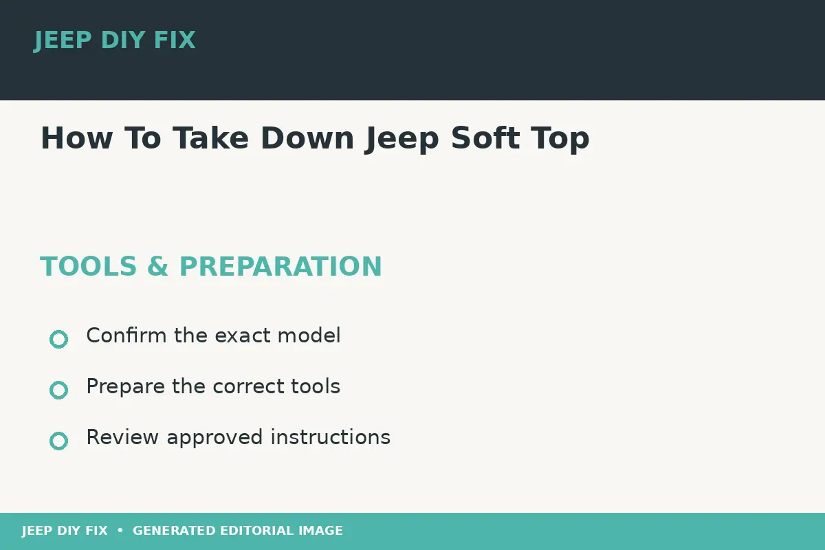 Preparing tools for How To Take Down Jeep Soft Top