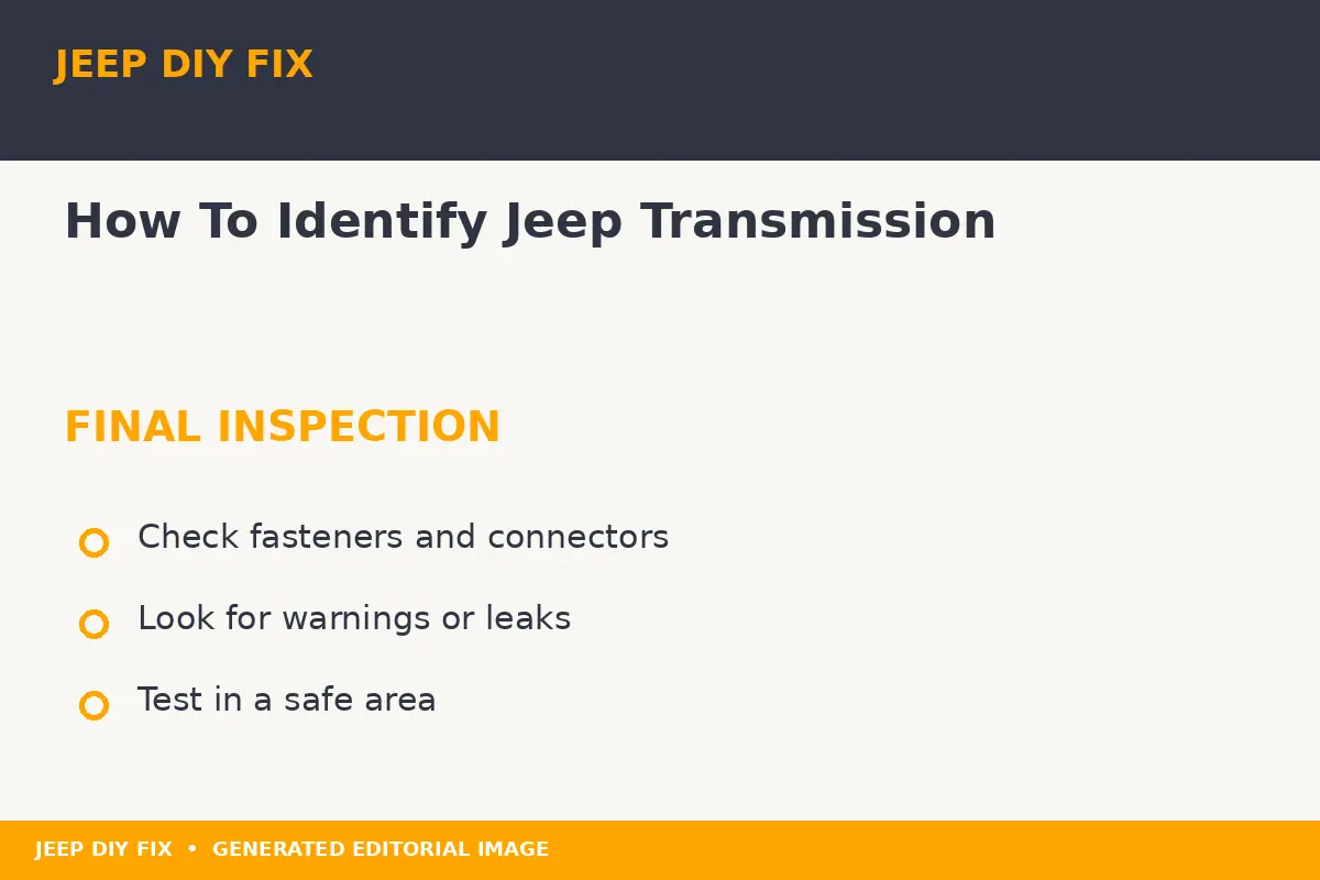 Final inspection after How To Identify Jeep Transmission