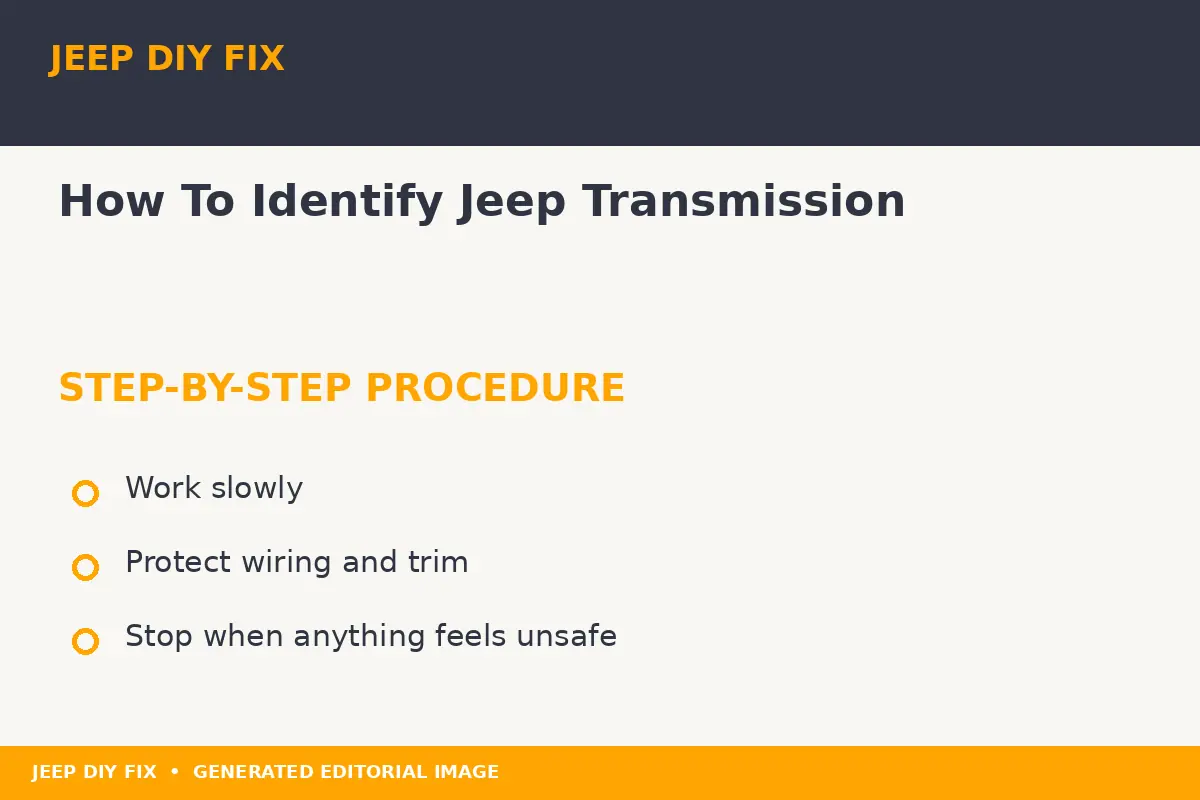 Completing the approved steps for How To Identify Jeep Transmission