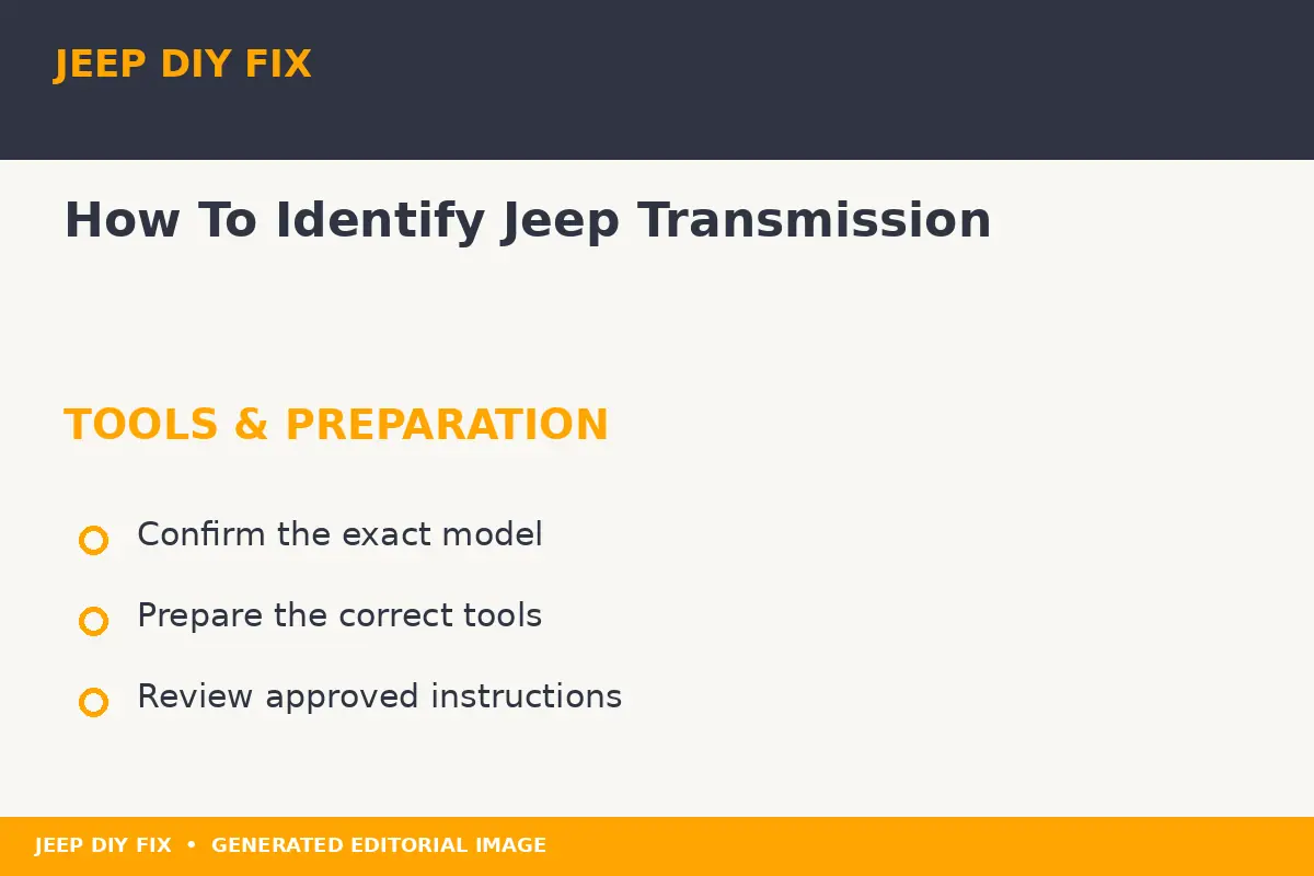Preparing tools for How To Identify Jeep Transmission