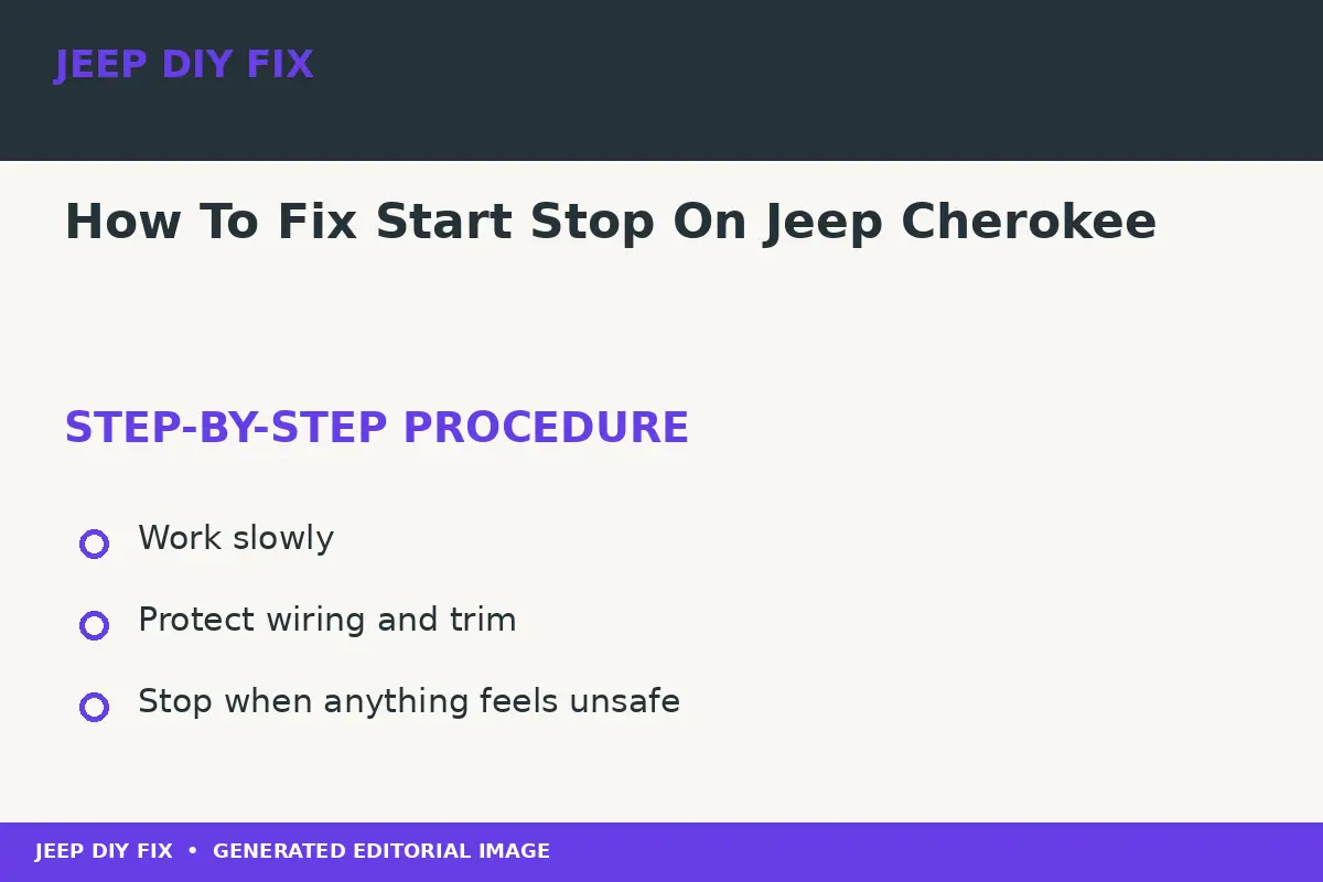 Completing the approved steps for How To Fix Start Stop On Jeep Cherokee