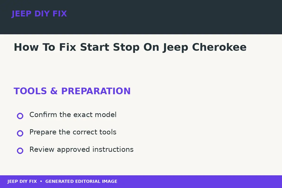 Preparing tools for How To Fix Start Stop On Jeep Cherokee
