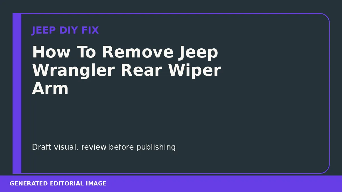 How To Remove Jeep Wrangler Rear Wiper Arm DIY guide