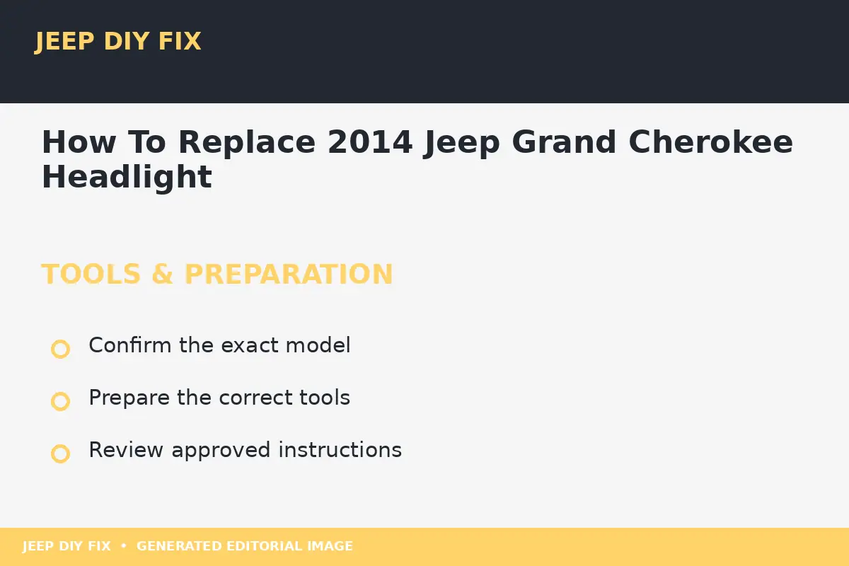 Preparing tools for How To Replace 2014 Jeep Grand Cherokee Headlight