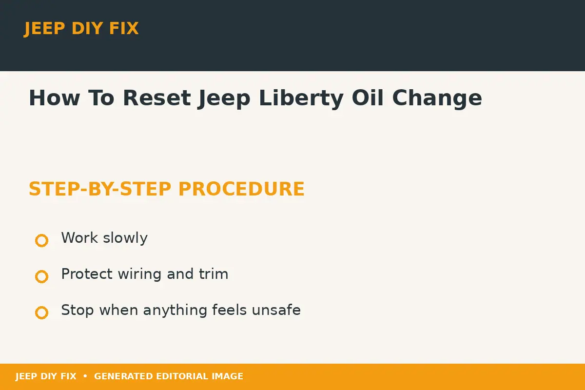 Completing the approved steps for How To Reset Jeep Liberty Oil Change
